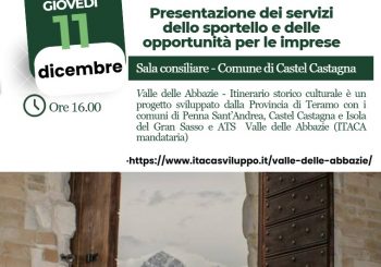 Sportello imprese progetto Valle delle Abbazie: incontri dicembre 2025